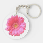 Porte-clés Faisée de gerbera rose (Dos)