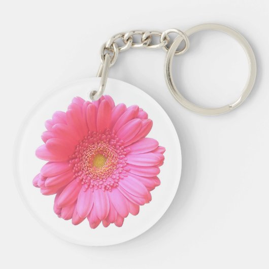 Porte-clés Faisée de gerbera rose (Dos)
