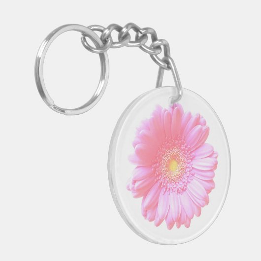 Porte-clés Faisée de gerbera rose pâle (Devant gauche)
