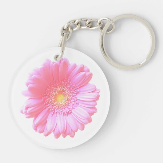 Porte-clés Faisée de gerbera rose pâle (Dos)