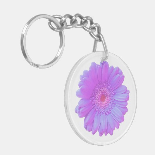 Porte-clés Faisée de gerbera violette (Devant gauche)
