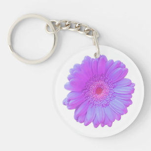 Porte-clés Faisée de gerbera violette