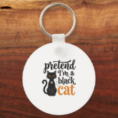 Porte-clés Faisons comme si j'étais un chat noir Design de t- (Recto)