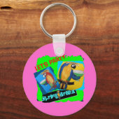 Porte-clés Faisons la fête - Perroquets (Recto)