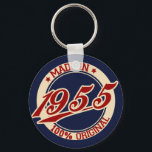 Porte-clés Fait En 1955<br><div class="desc">"made in 55" 55 les années 50 1955 "made in 1955" "born in" "made in the les années 50" 50's anniversaire rétro "old school" vintage</div>