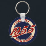 Porte-clés Fait En 1955<br><div class="desc">"made in 55" 55 les années 50 1955 "made in 1955" "born in" "made in the les années 50" 50's anniversaire rétro "old school" vintage</div>