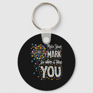 Porte-clés Faites de votre Mark Joyeux Dot Day 2024 Dandelion