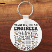 Porte-clés Faites-moi confiance, je suis ingénieur (Recto)