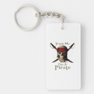 Porte-clés Faites-moi confiance Je suis un crâne pirate et de