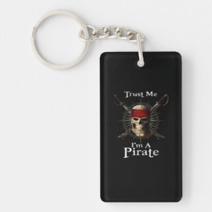 Porte-clés Faites-moi confiance Je suis un crâne pirate et de