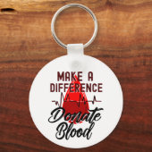 Porte-clés Faites une différence, donnez du sang (Recto)