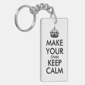 Porte-clés Faites vos propres garder le calme - noir (Devant gauche)