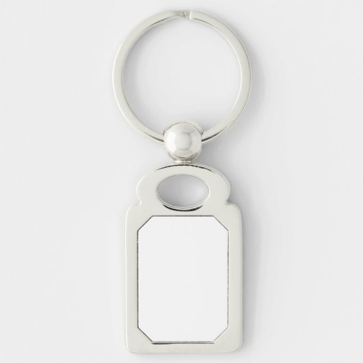 Porte-clés Faites votre propre Clavier Rectangle en métal cou (Devant)
