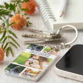 Porte-clés Faites votre propre collage photo et texte (Devant droit)