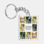 Porte-clés Faites votre propre collage photo et texte (Devant gauche)