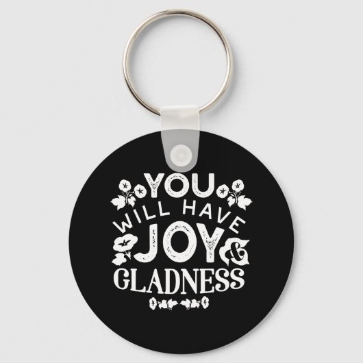 Porte-clés Faith and Happiness – Joy and Gladness Quotes (Recto)
