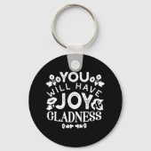 Porte-clés Faith and Happiness – Joy and Gladness Quotes (Verso)