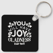 Porte-clés Faith and Happiness – Joy and Gladness Quotes (Dos)
