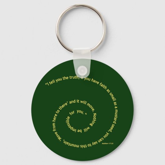 Porte-clés Faith as Small as a Mustard Seed (Recto)