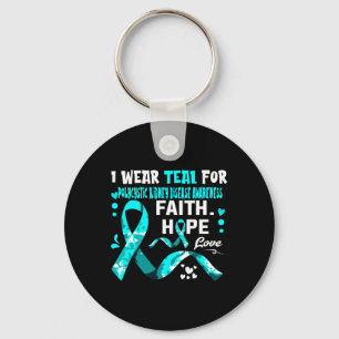 Porte-clés Faith Hope Aimer Je Porte Turquoise Pour Le Rein P