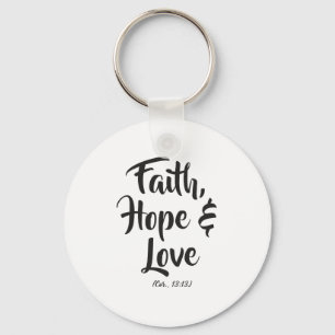 Porte-clés Faith, hope and love