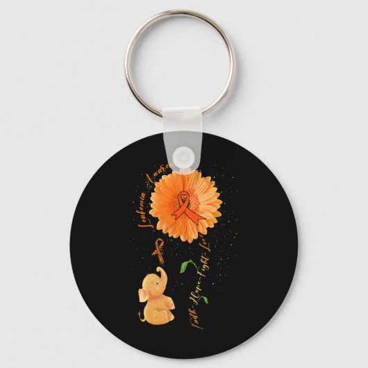 Porte-clés Faith Hope combattre l'amour Eléphant Leucémie de (Recto)