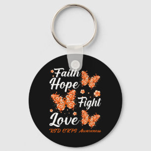 Porte-clés Faith Hope Fight Love RSD CRPS Awareness Butterfly