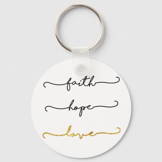 Porte-clés Faith Hope Love (Recto)