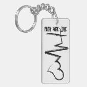 Porte-clés Faith Hope Love Christian (Devant gauche)