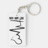 Porte-clés Faith Hope Love Christian (Dos)