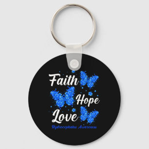 Porte-clés Faith Hope Love Hydrocéphalie Sensibilisation Papi