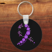 Porte-clés Faith Hope Love Overdose Sensibilisation Ruban Flo (Verso)