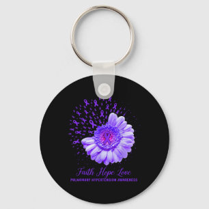 Porte-clés Faith Hope Love Pulmonary Hypertension Sensibilisa