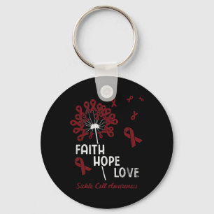 Porte-clés Faith Hope Love Sickle Cell Awareness 1