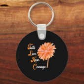 Porte-clés Faith Love Hope Courage Aml Leucémie Sensibilisati (Recto)