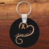 Porte-clés Faith Love Hope Courage Aml Leukemia Sensibilisati (Recto)