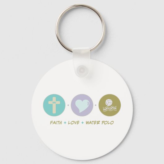 Porte-clés Faith Love Water Polo (Recto)