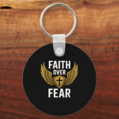 Porte-clés Faith Over Fear Gold  (Recto)