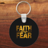 Porte-clés Faith Over Fear Insrational Christian Quote (Recto)