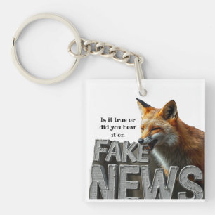 Porte-clés Fake News Fox Kamala Custom Funny Humour Media