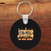 Porte-clés Fall For Jesus He Never Leaves Autumn Christan Men (Recto)