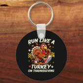 Porte-clés Fall Vibes Turkey Trot Run Like A Turkey On Thanks (Recto)