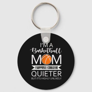 Porte-clés FAMILLE 365 Je suis un basket-ball Maman Fun Sayin