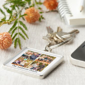 Porte-clés Famille 4 Photos et nom (Côté)