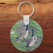 Porte-clés Famille canadienne d'oies (Recto)