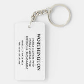 PORTE-CLÉS FAMILLE CONTACTEZ L'INFORMATION, VOUS LA DÉNOMMEZ (Dos)