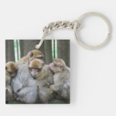 Porte-clés Famille Cute Ape Photo Hug (Dos)