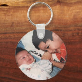 Porte-clés Famille de bébé photo mignonne (Recto)