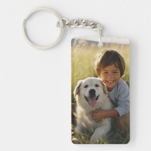 Porte-clés Famille de deux photos personnalisée