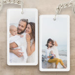 Porte-clés Famille de deux photos personnalisées double face<br><div class="desc">Gardez vos proches à proximité avec ce Porte - clé à double face personnalisé de famille de deux photos. Avec de l'espace pour deux photos de famille chères — une de chaque côté — ce porte - clé personnalisé est un moyen sincère de transporter des moments spéciaux où que vous...</div>